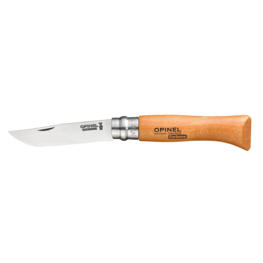 Opinel | Traditional N°08 Carbon Steel Folding Knife + Sheath in Wooden Gift Box
