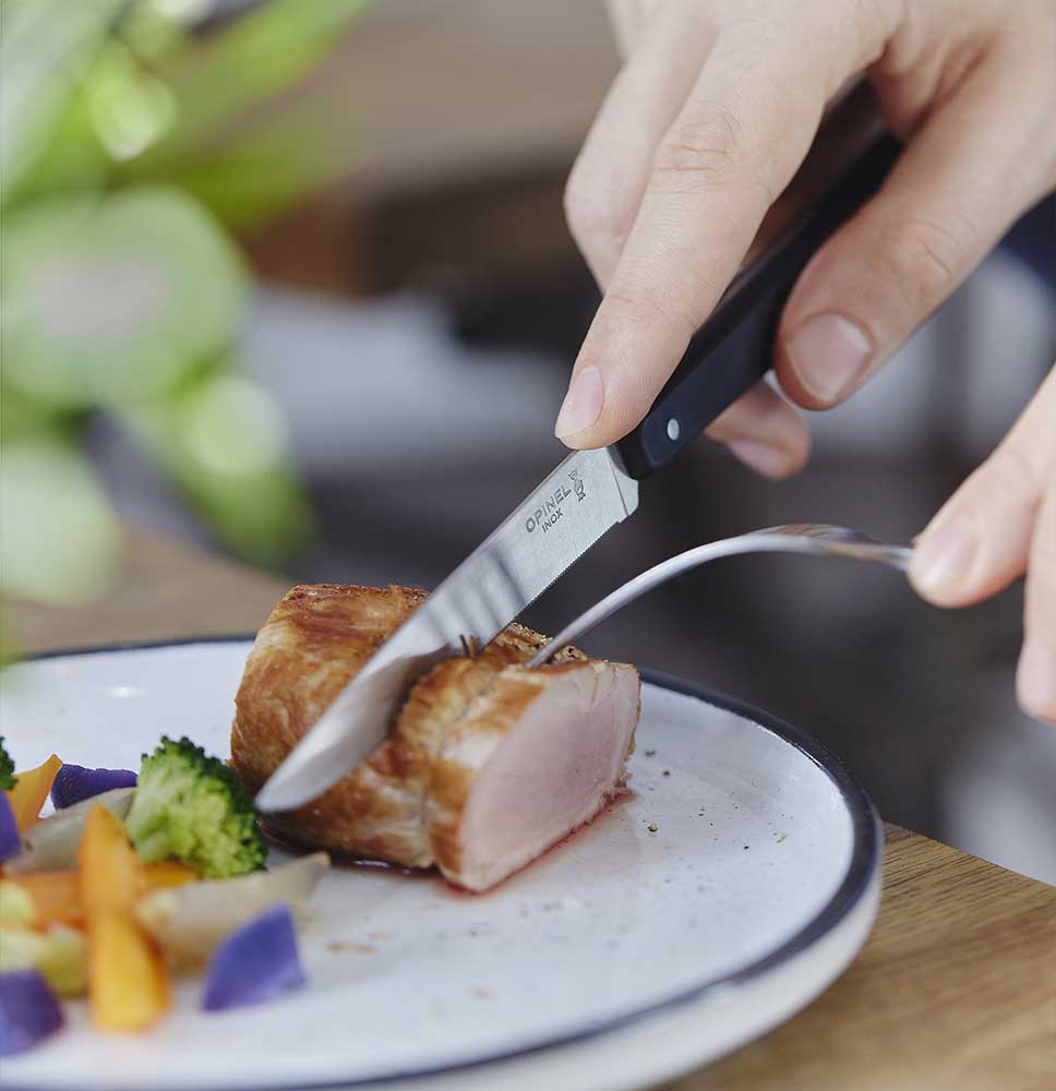 Opinel | Bon Appetit + Table Knife N°125 Pro Microserrated Blade Pack of 12
