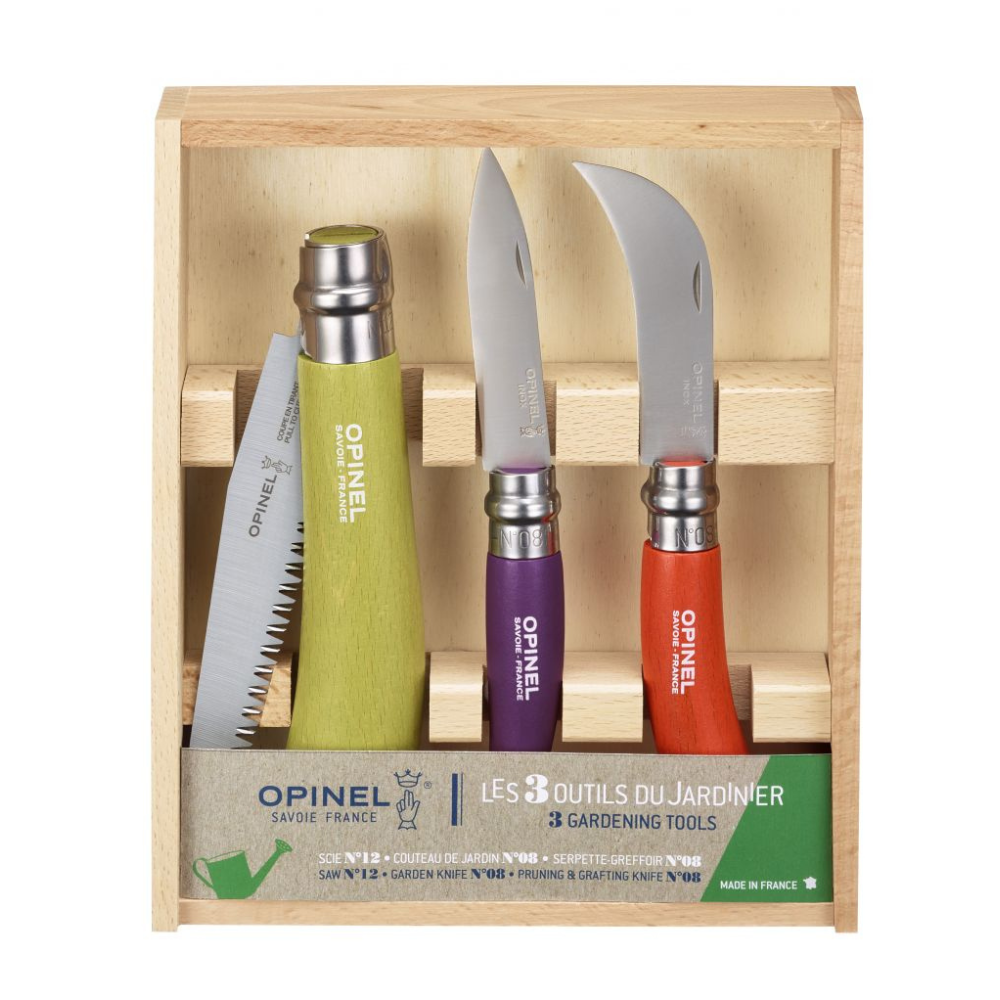 Opinel | Stainless & Carbon Steel Garden Knife Trio