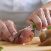 Opinel | N°313 Les Essentiels + Serrated Paring Knife Green cutting vegetable