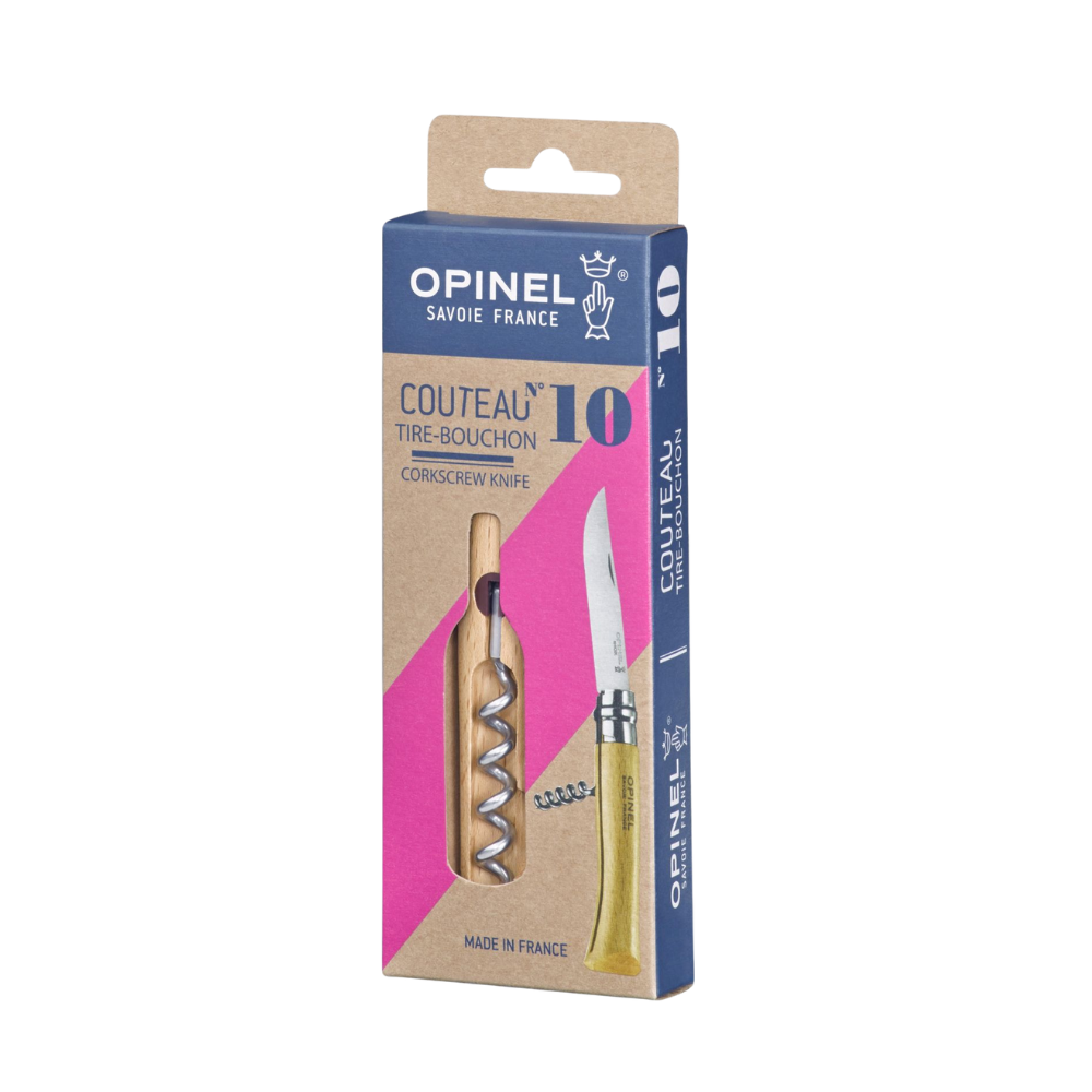 Opinel | Corkscrew Wine & Cheese Knife #10 S/S 10cm