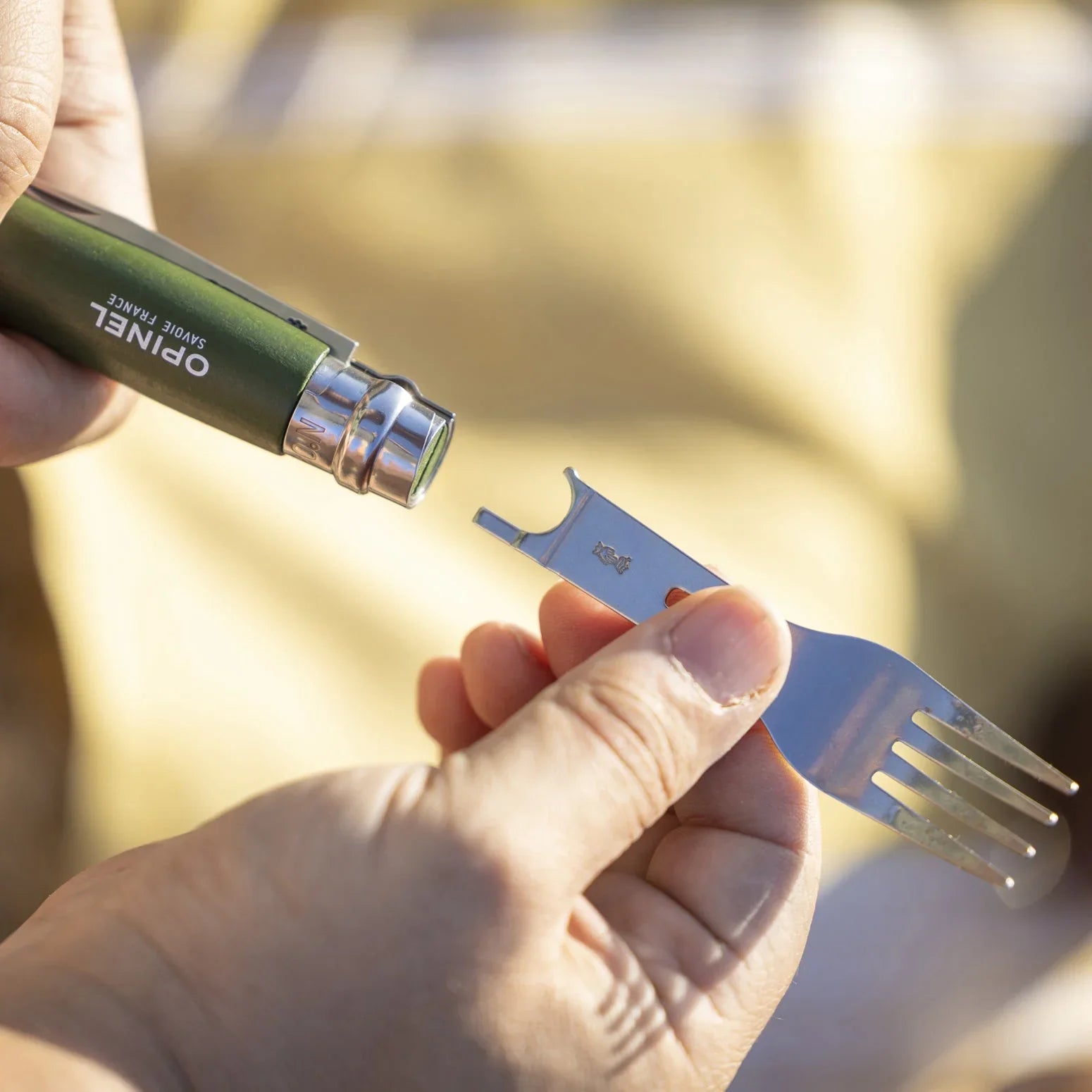 Opinel Picnic+ Fork, Spoon & Napkin Set