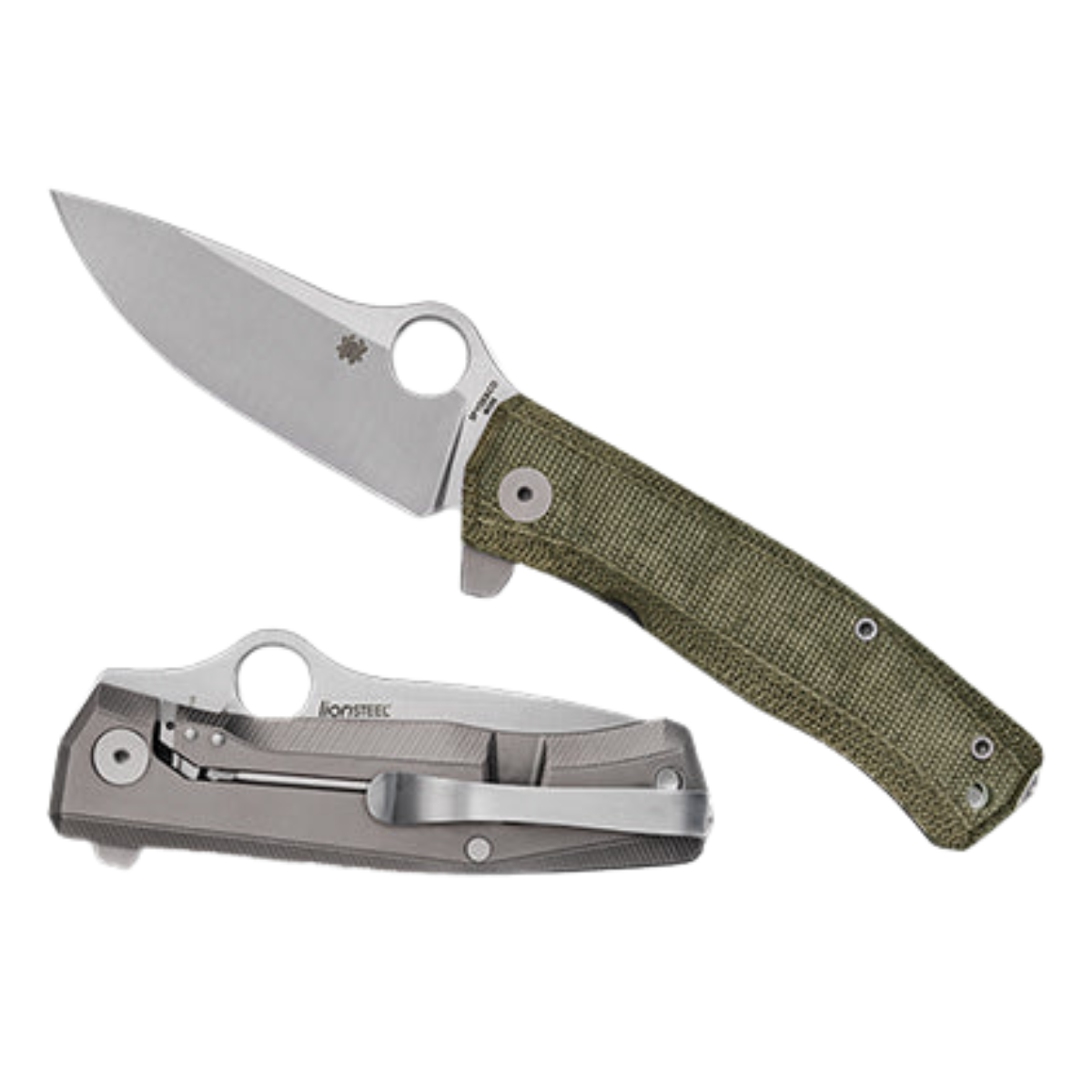 Spyderco | Spymyto Green Canvas/ Titanium M398 Plainedge