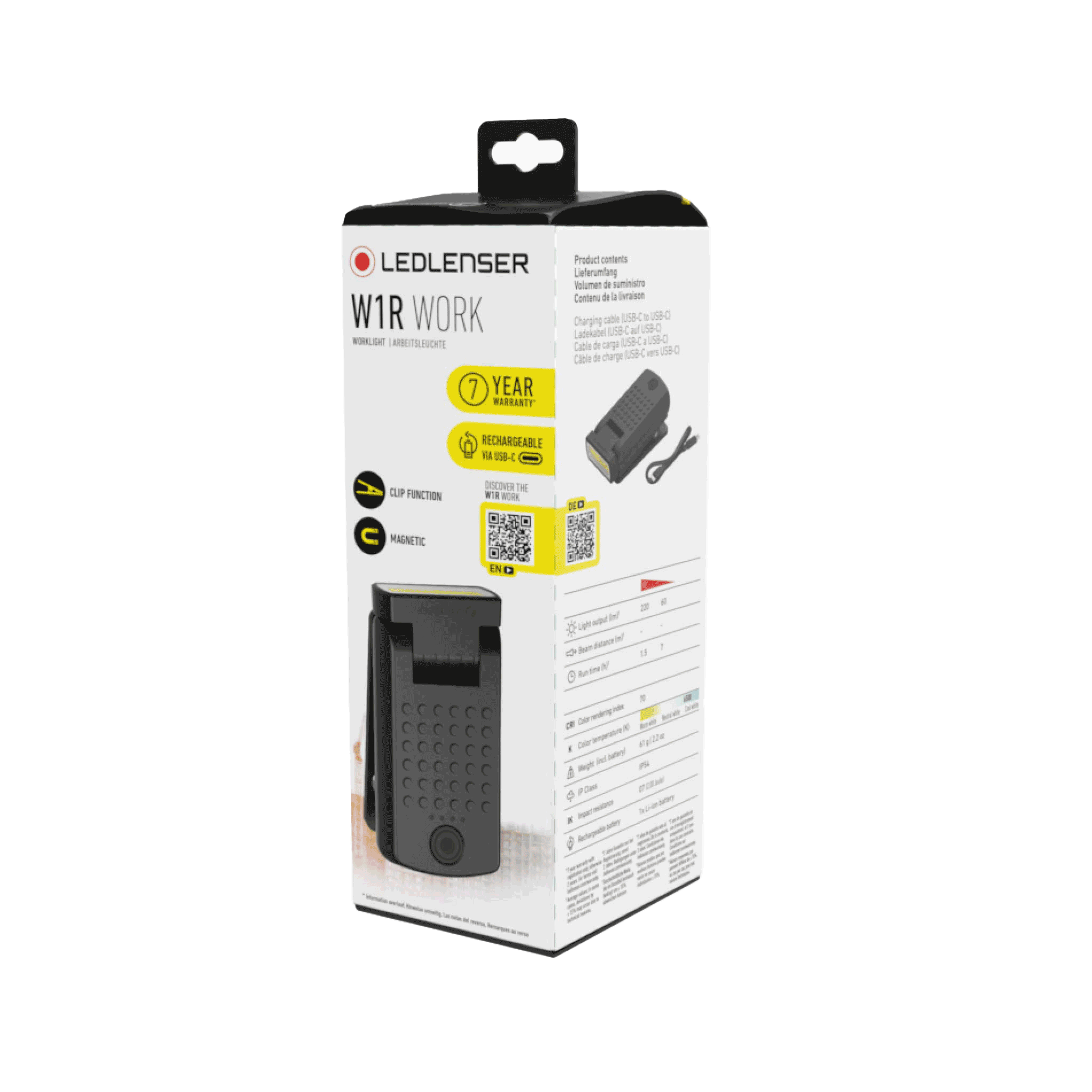 Ledlenser W1R Work Clip Light