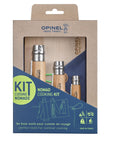 Opinel | Nomad Cooking Knife Kit (No.10 Corkscrew, No.12 Serrated, No.06 Peeler, Cutting Board, Towel)