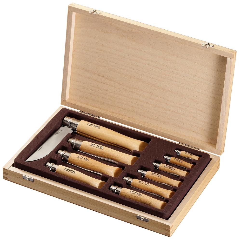 Opinel | Traditional Classic Gift Wooden Box Set of 10