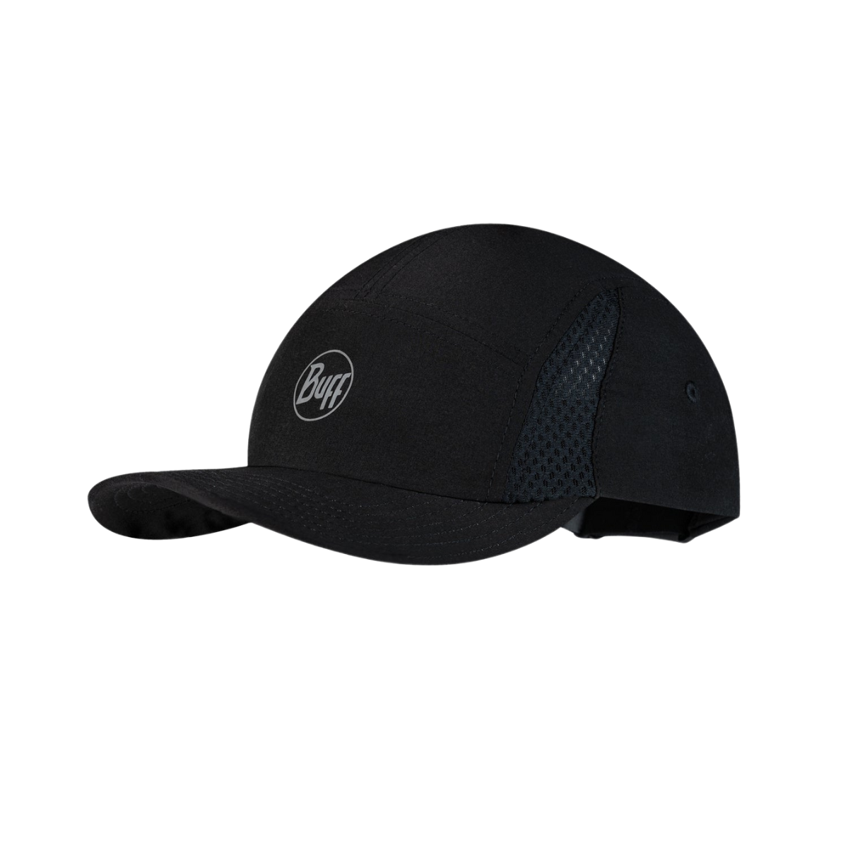 Buff | 5 Panel Go Cap -Solid Black