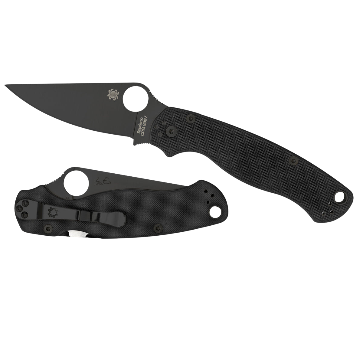 Spyderco | Para Military 2 Knife G-10 - Black - Black