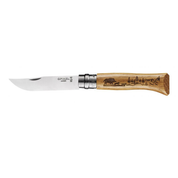 Opinel | Traditional Knife #08 Animalia Boar S/S 8.5cm - Oakwood