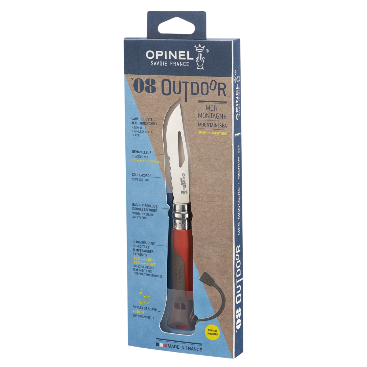 Opinel | Outdoor Knife #08 S/S Earth - 8.5cm