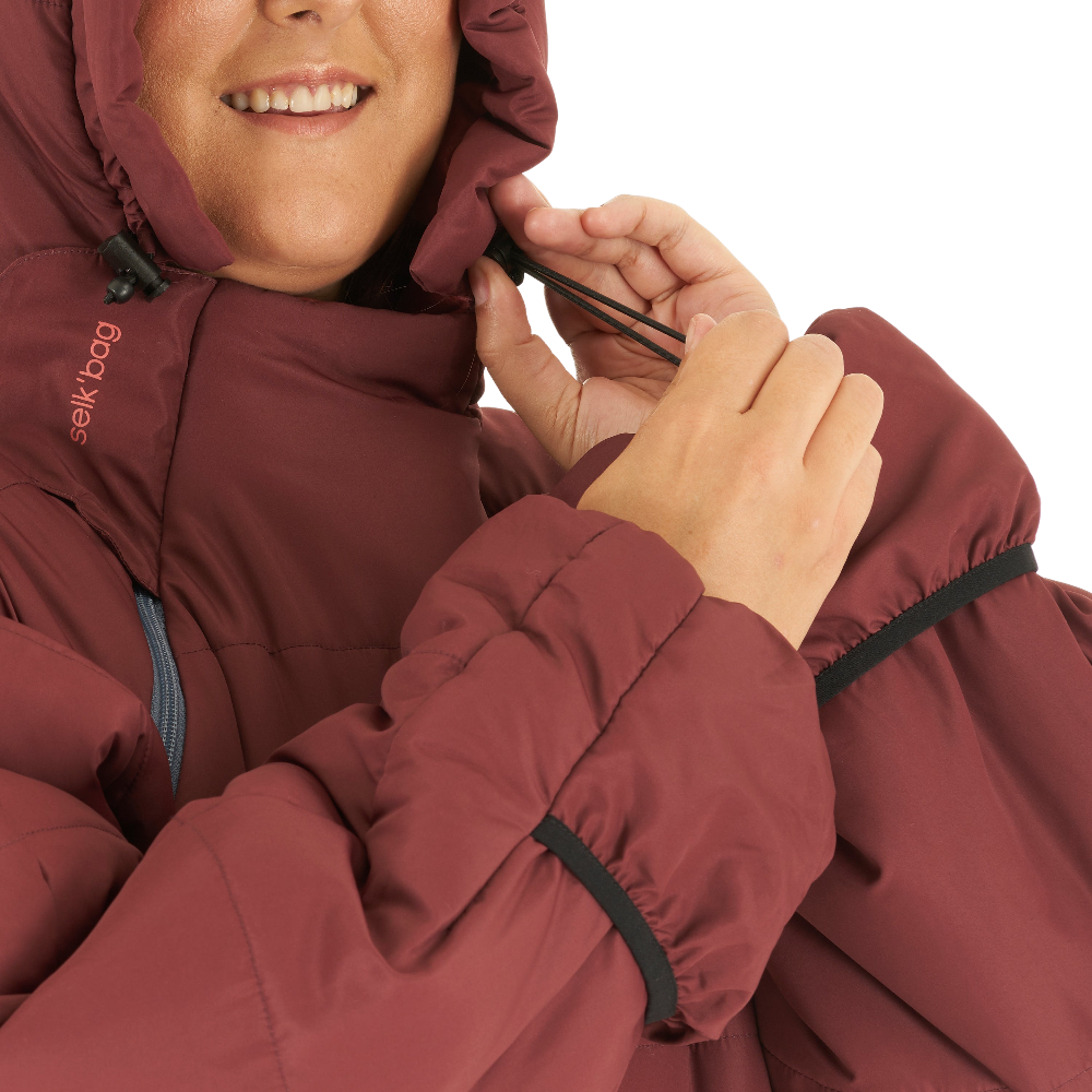 Selk'bag | Original Recycled Burgundy Earth Sleeping Bag