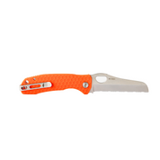 Honey Badger Rescue Knife - Serrated, Orange