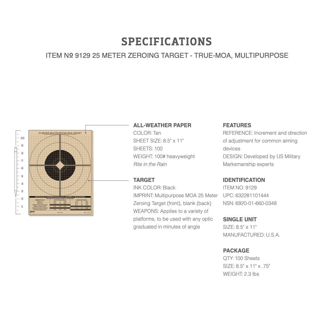 Rite in the Rain | All Weather Target Sheets