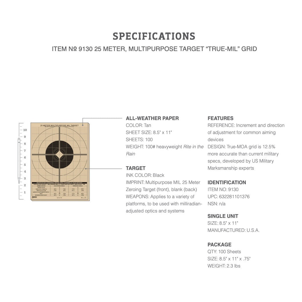 Rite in the Rain | All Weather Target Sheets