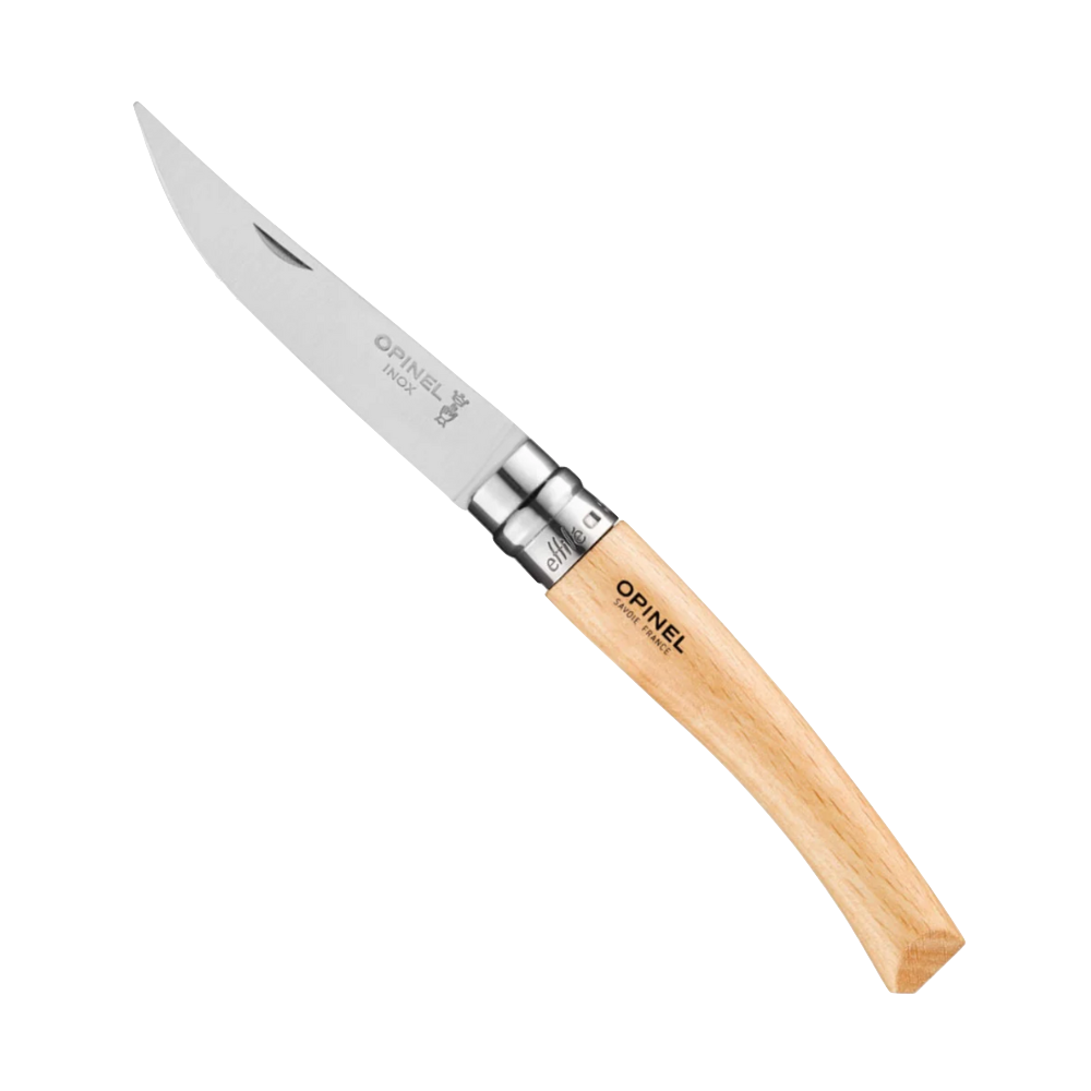 No.08 Effilé Stainless Steel Slim Folding Knife - Beech