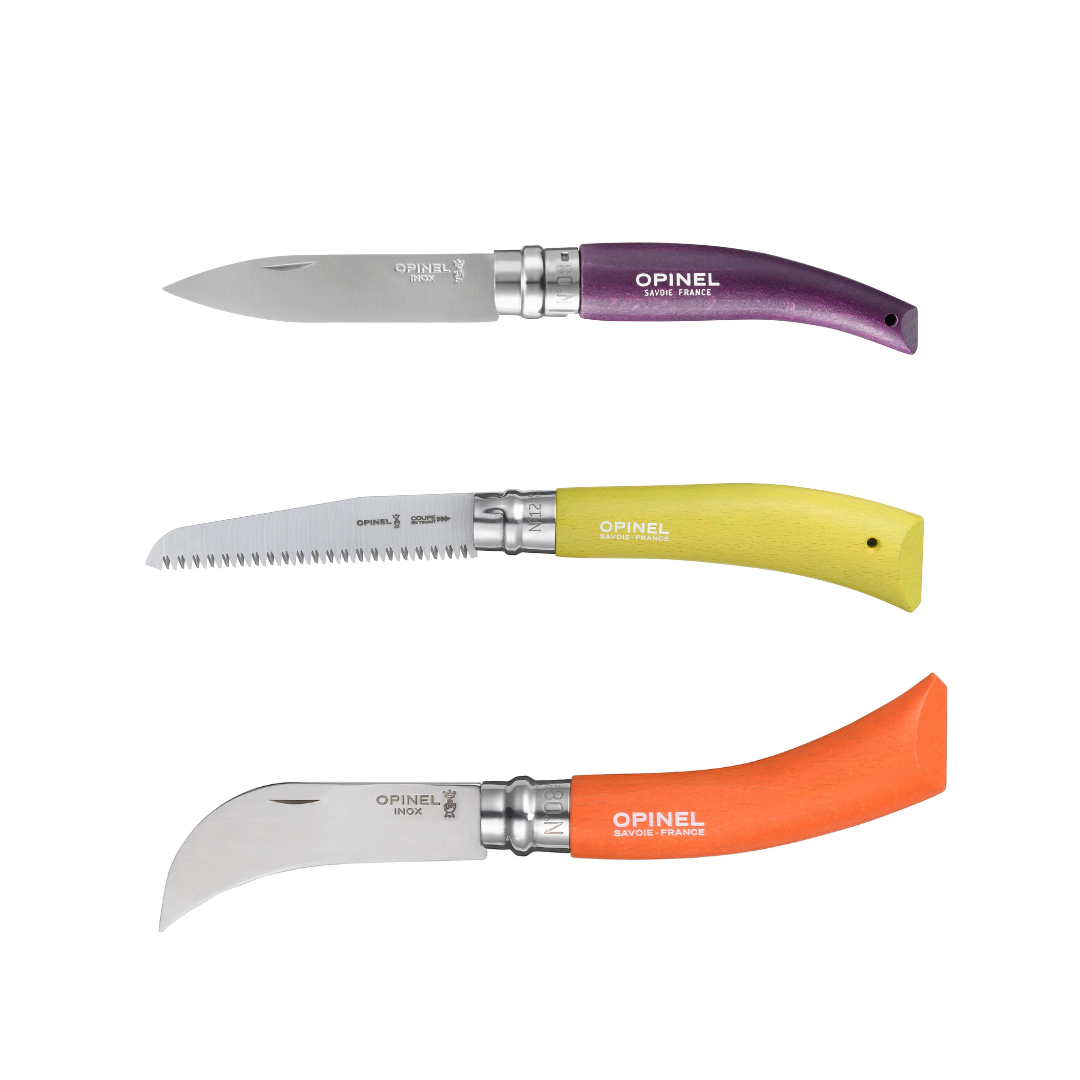 Opinel | Stainless & Carbon Steel Garden Knife Trio