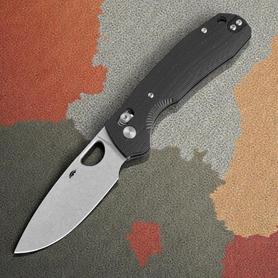 Honey Badger | Limited Edition Cross Bolt Drop-Point Plain Stone Wash Blade