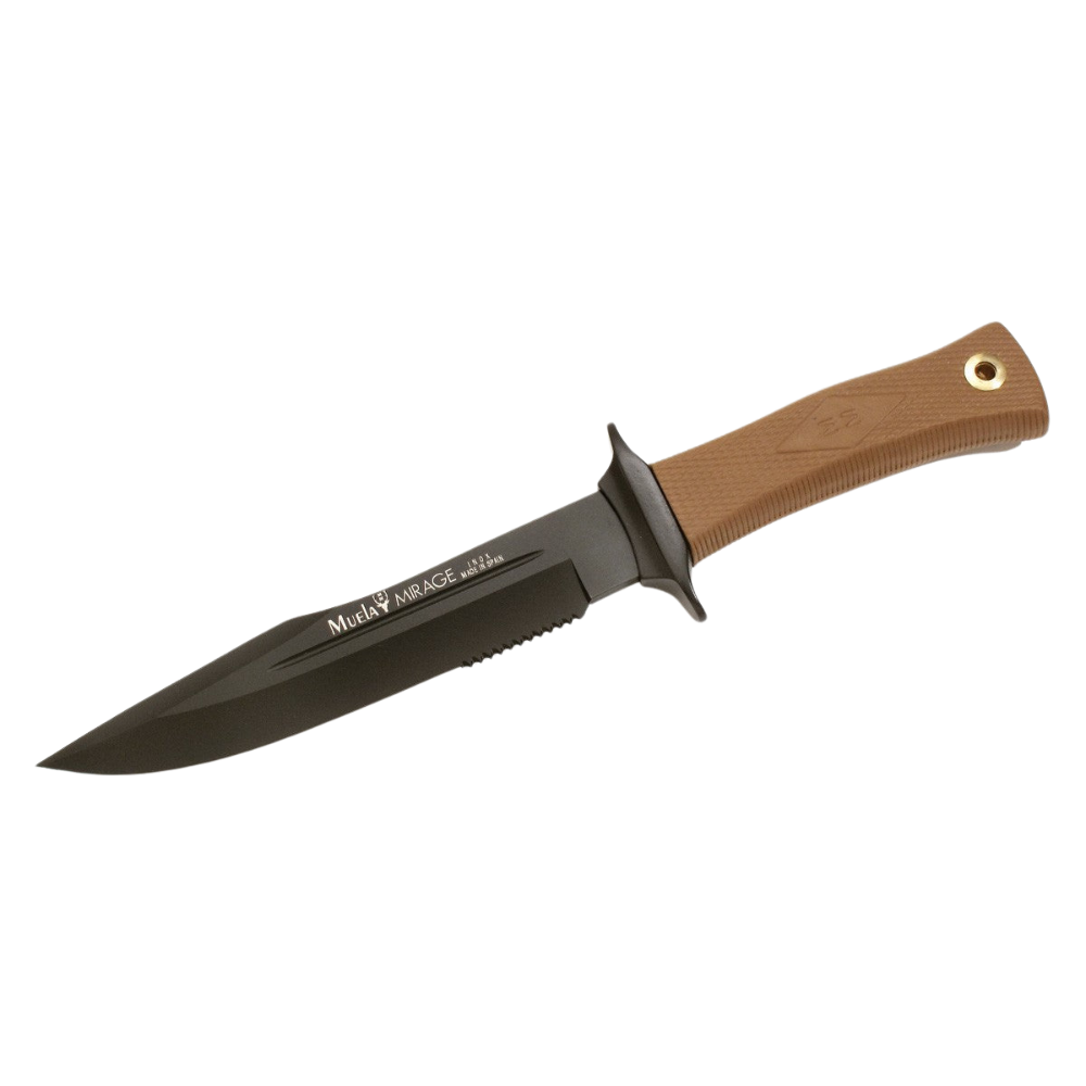 Muela | Mirage Knife - 18NM - Tefloned Blade w/ Desert Sheath