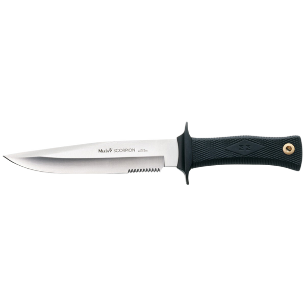 Muela Scorpion Messer – Schwarze Klinge Mit Rutschfestem Griff, Inklusive Lederscheide