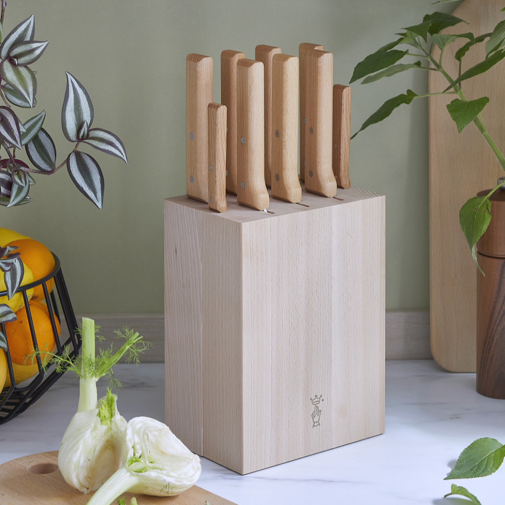 Opinel | 9-Slot Beech Wood Knife Block