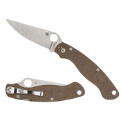 Spyderco | Military™ 2 Knife Brown Canvas Micarta CPM CRU-WEAR