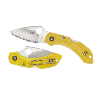 Spyderco Dragonfly 2 Salt Yellow H1 - Serrated Blade