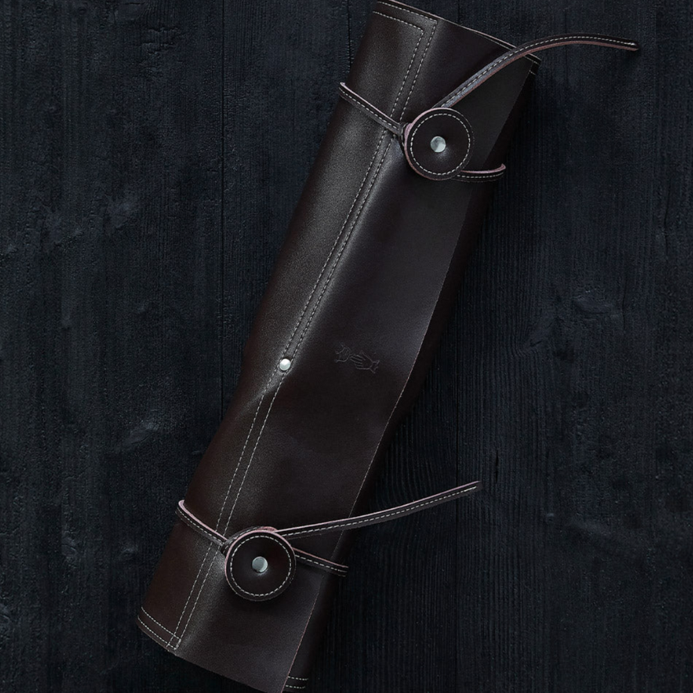 8-Slot Synthetic Leather Chef Knife Carrier