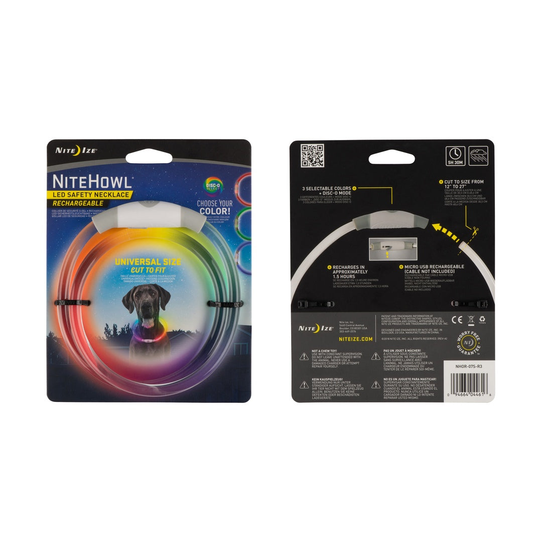 Nite Ize Pet | NiteHowl Rechargeable LED Safety Necklace - Disc-O Select