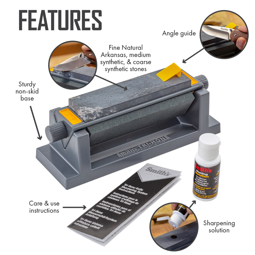 Smith's Abrasives | 6" Three Stone Sharpening System