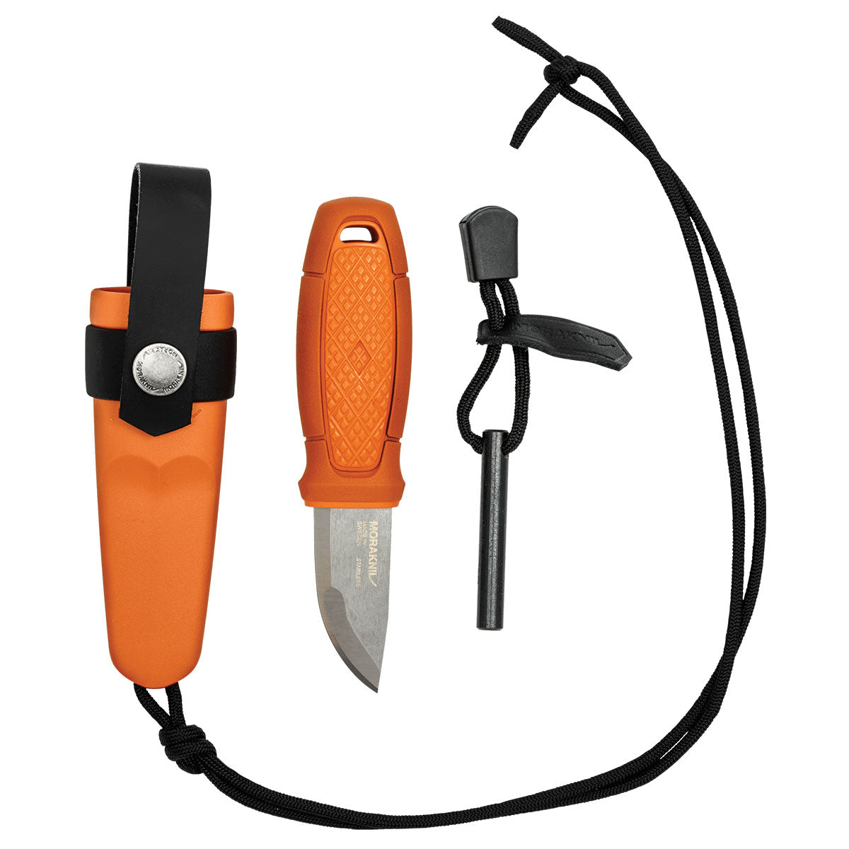 Morakniv | Eldris Neck Knife Burnt Orange Fire Starter Kit / Box