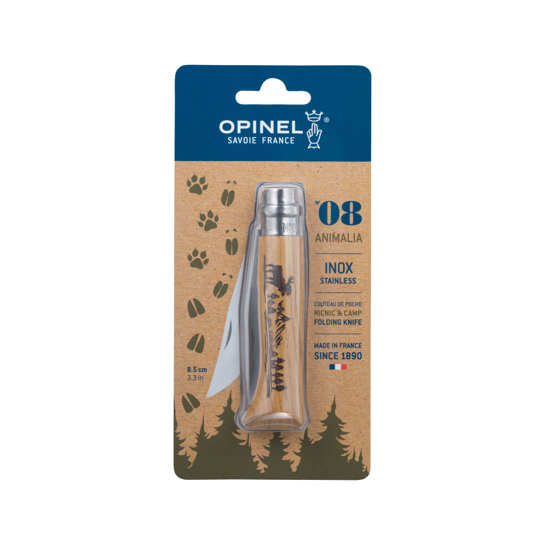 Opinel | Traditional N°08 Animalia Knife Blister Packaging
