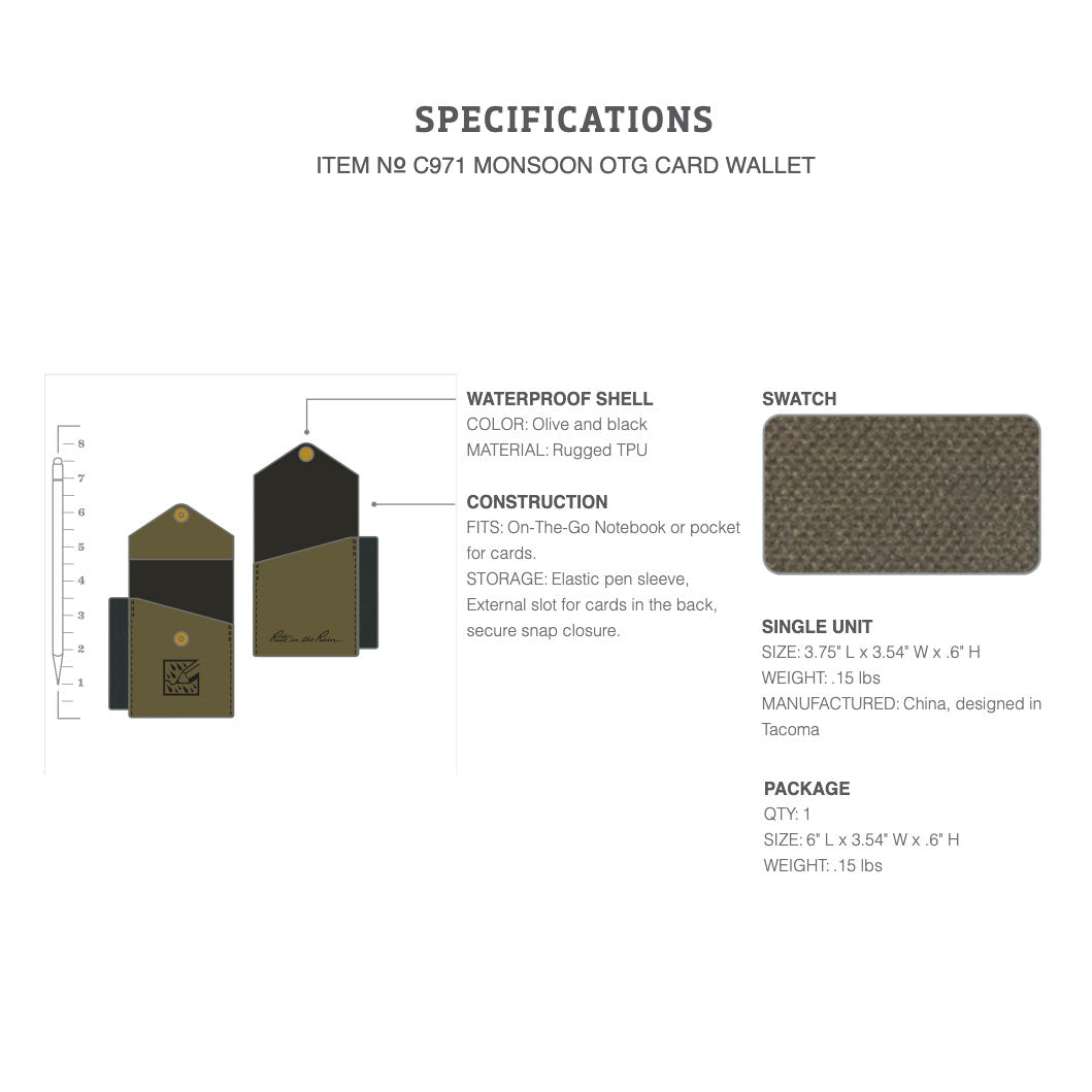 Rite in the Rain | Monsoon OTG Wallet