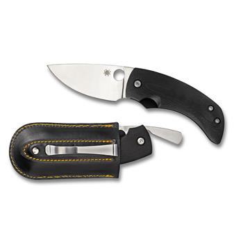 Spyderco | Friction Folder G-10 Knife Black - Plain Blade