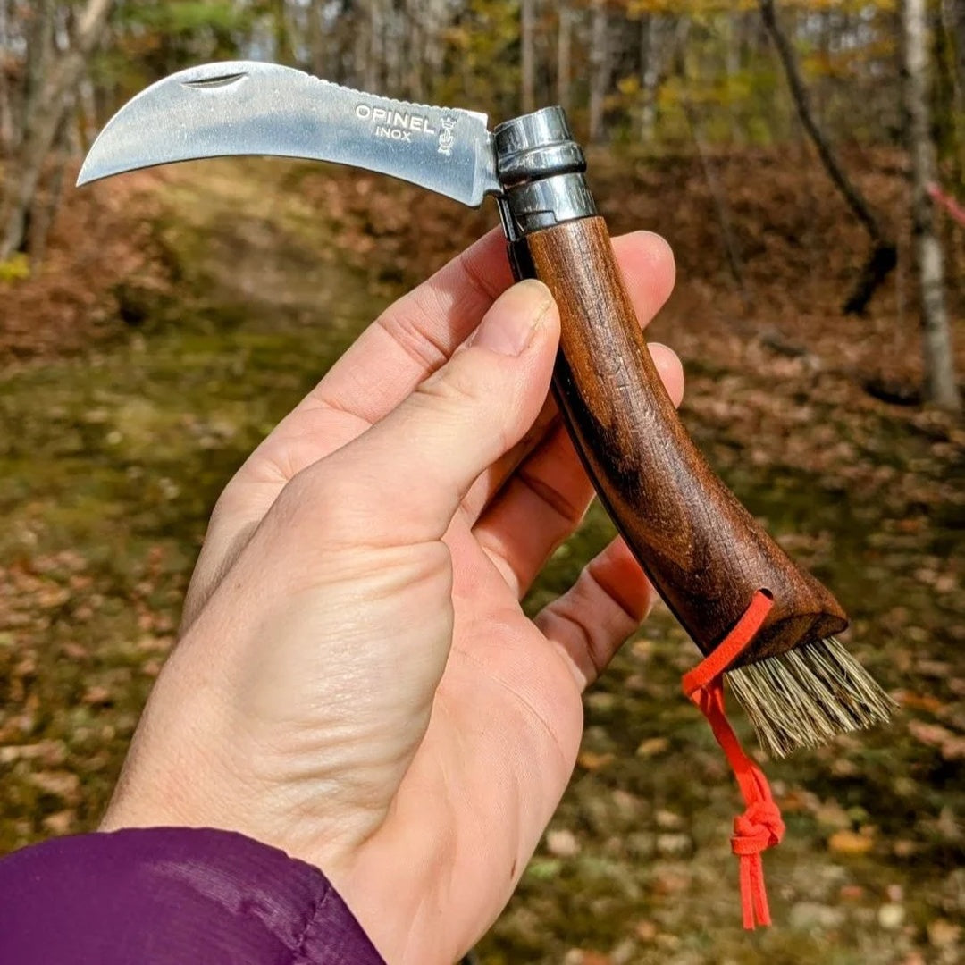 Opinel | N°08 Mushroom Knife Black Walnut + Wooden Gift Box