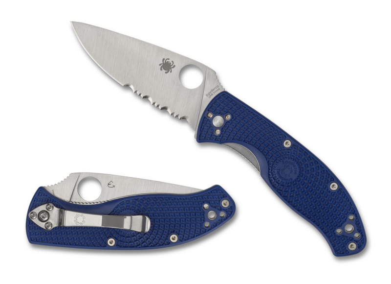 Spyderco | Tenacious Knife Lightweight Blue Combo Blade