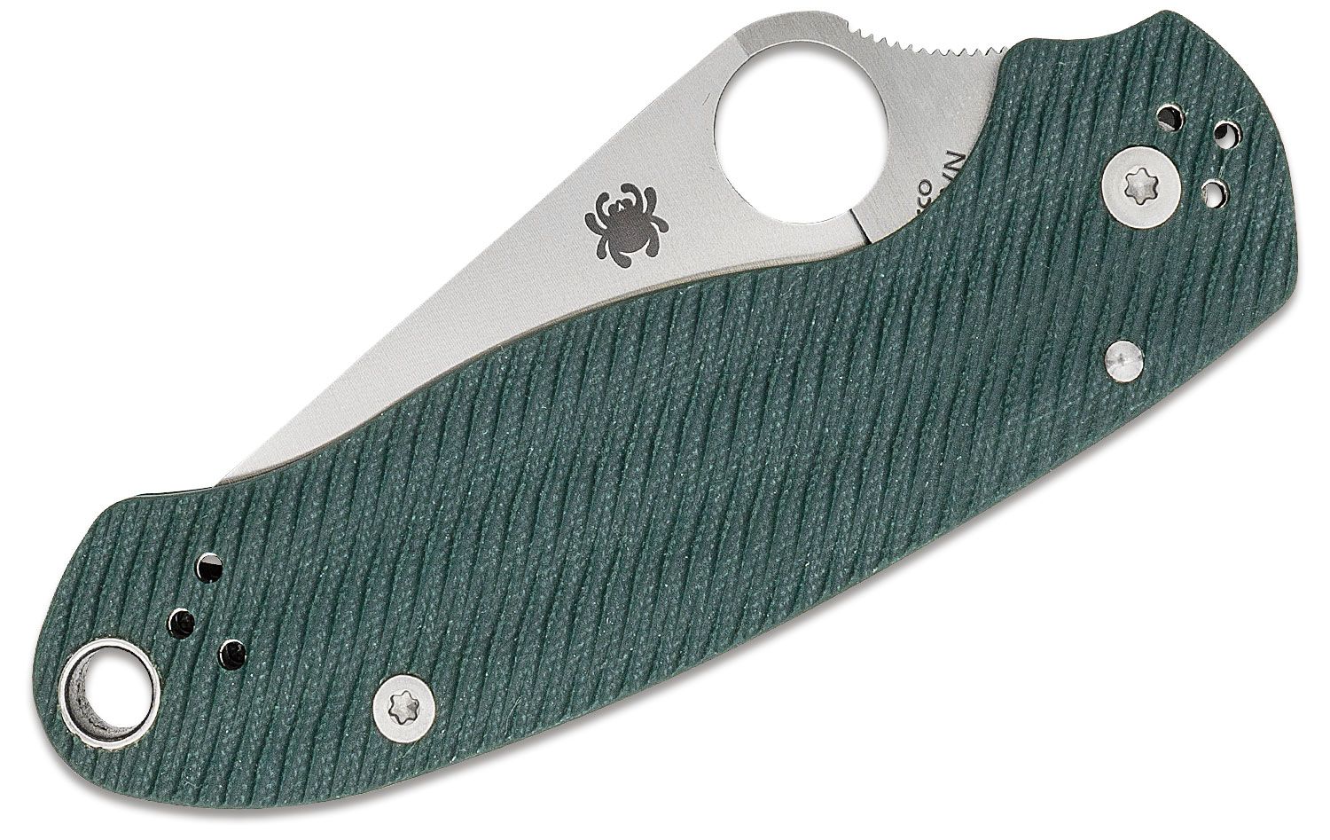 Spyderco | Para 3 (Sprint) Green G-10 Knife Handle - Plain Blade