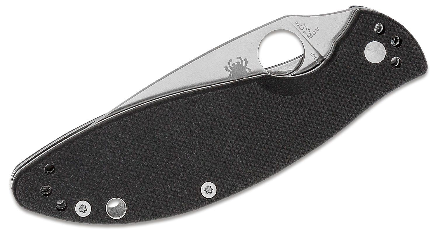 Spyderco | Astute Knife Black Handle - Plain Blade