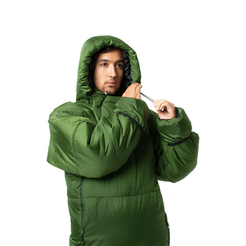 SELKBAG Original 6G Wearable Sleeping Bag in Green Size S