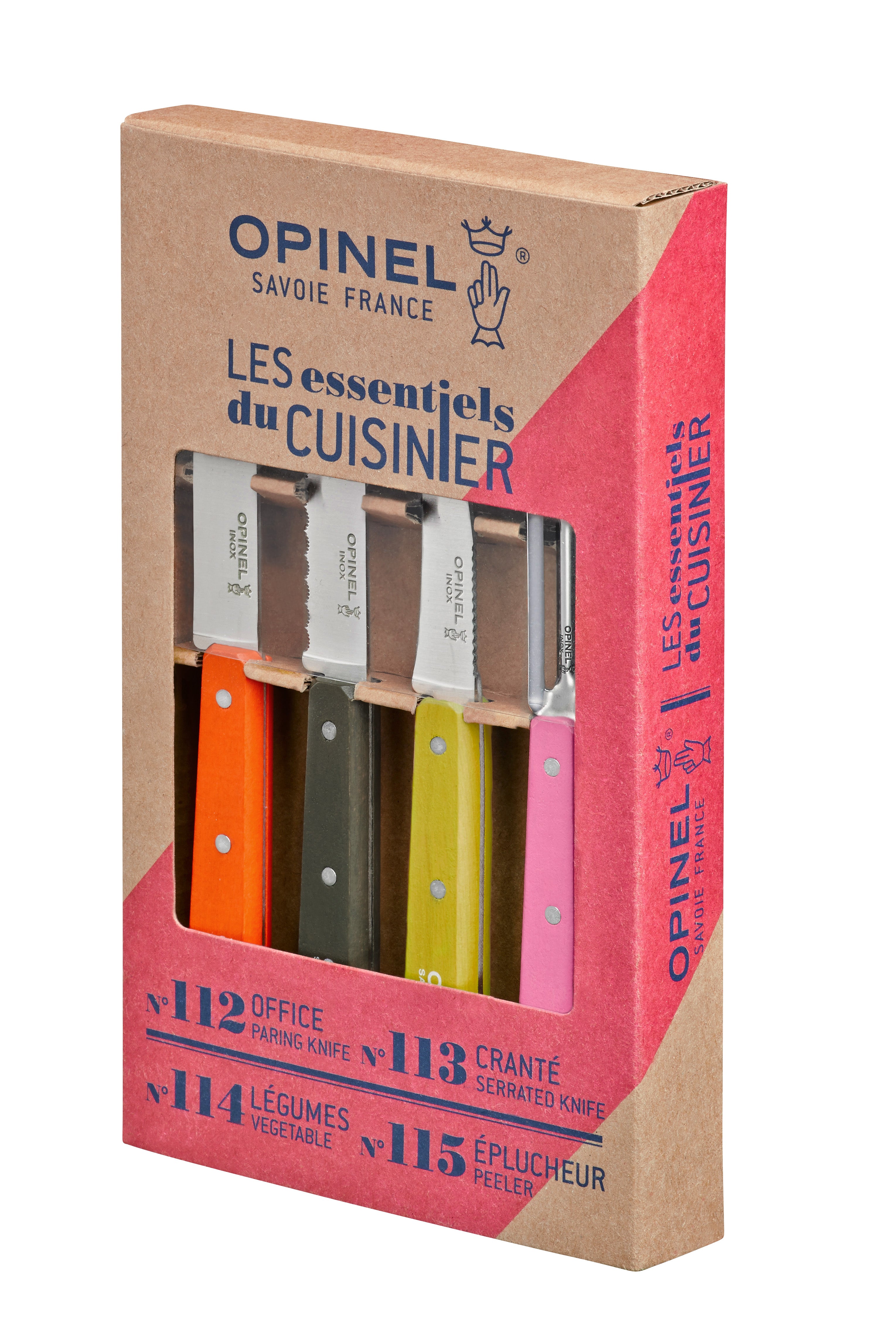Opinel | Les Essentiels 50's S/S Kitchen Knife Set (#112, #113, #114, #115)