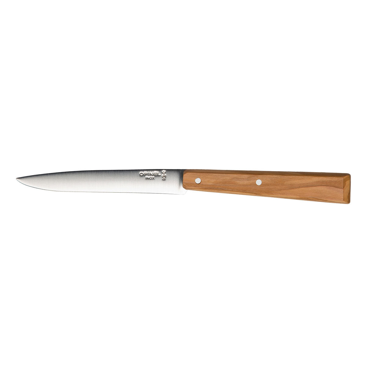 Opinel | Bon Appetit Box of 12 Table Knife #125 S/S - 11cm - Olive Wood