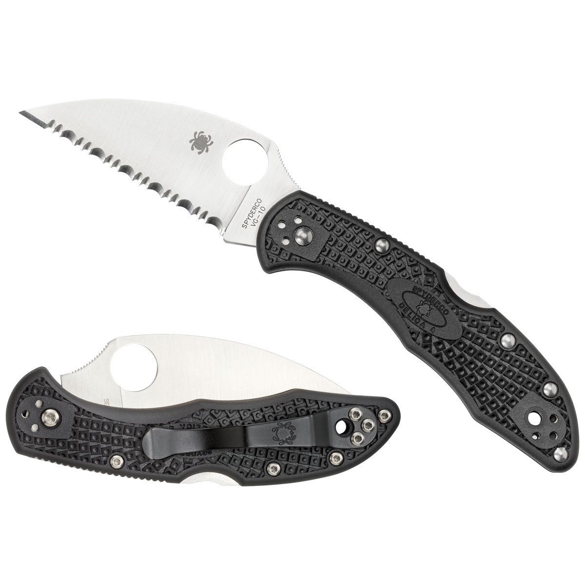 Spyderco | Delica 4 Knife Flat Ground Wharncliffe Black Handle