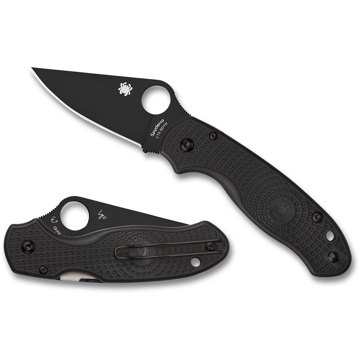 Spyderco | Para 3 Knife Lightweight Black - Plain Black Blade