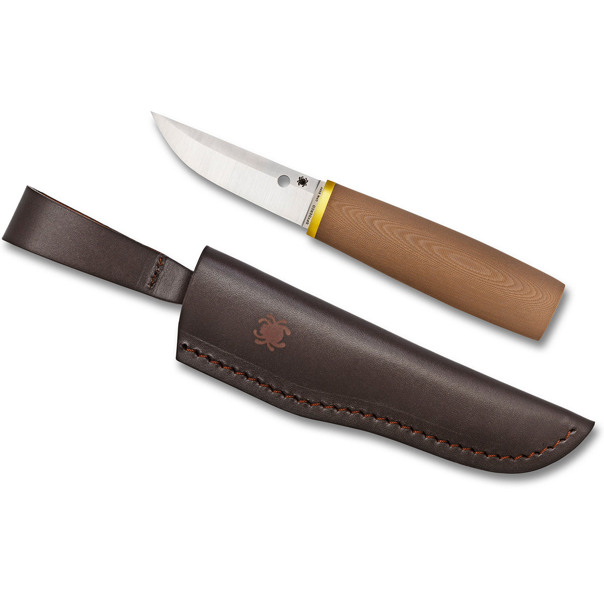 Spyderco | Puukko G-10 Knife Brown - Plain Blade