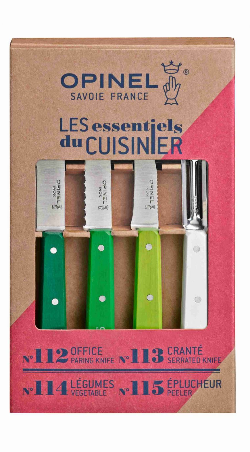 Opinel | Les Essentiels Primavera S/S Kitchen Knife Set (#112, #113, #114, #115)