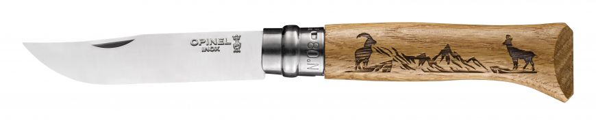 Opinel | Traditional Knife #08 Animalia Chamois S/S 8.5cm - Oakwood