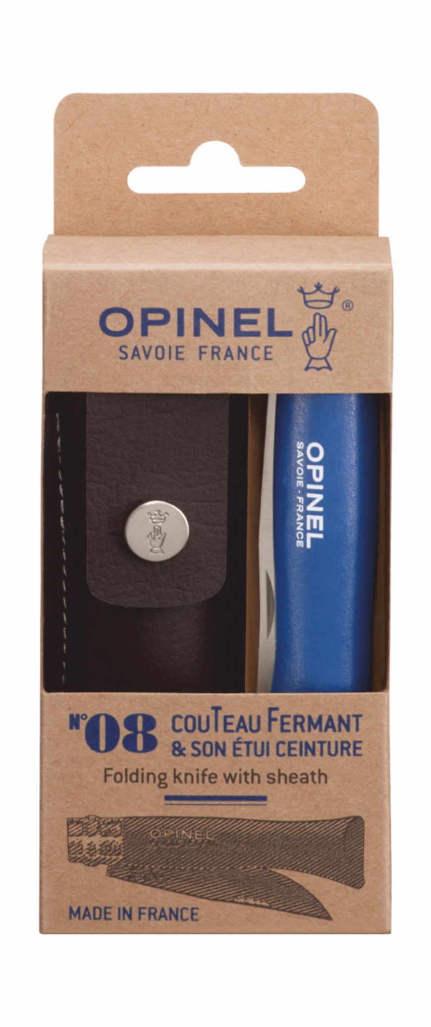 Opinel | Colorama Trekking #08 S/S Knife + Sheath Set 8.5cm
