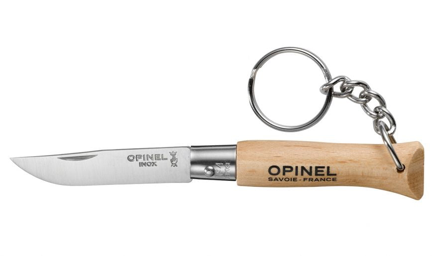 Opinel | Traditional Key Ring Knife #04 S/S 5cm - Beechwood